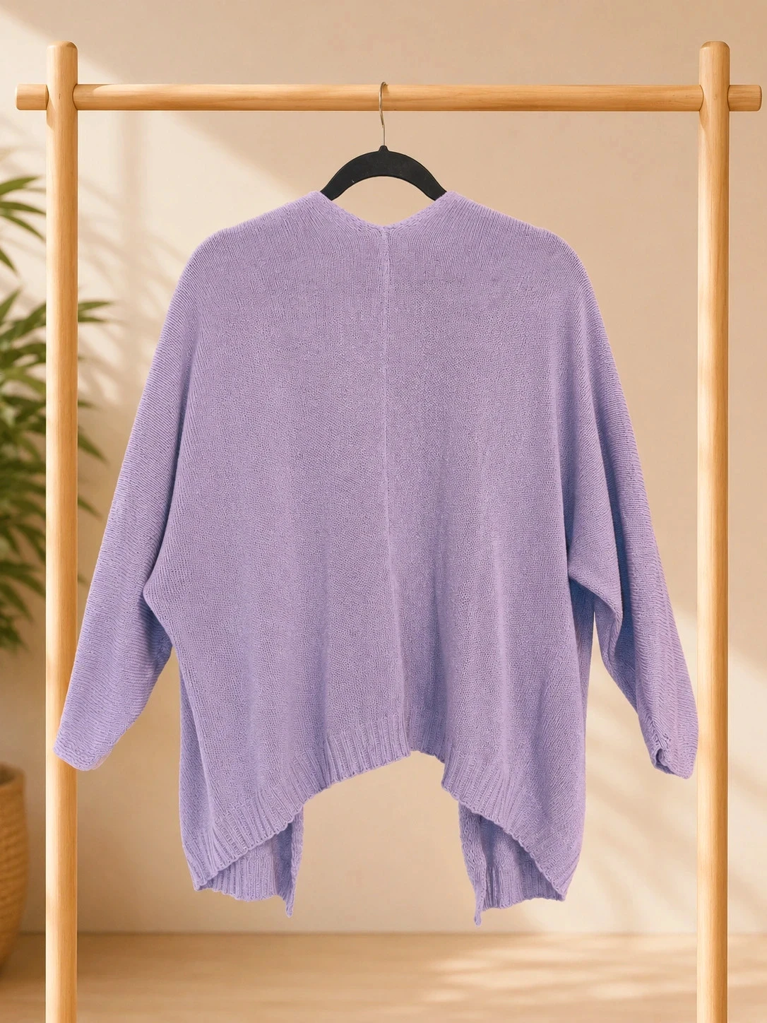 Chaleco de punto púrpura parma oversize para mujer T44/46 – photo 2